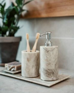 Seifenspender Beige Marmor -GRANIT Verkäufe 402531 37828