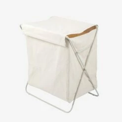 Wäschekorb Canvas/Metall Hellbeige