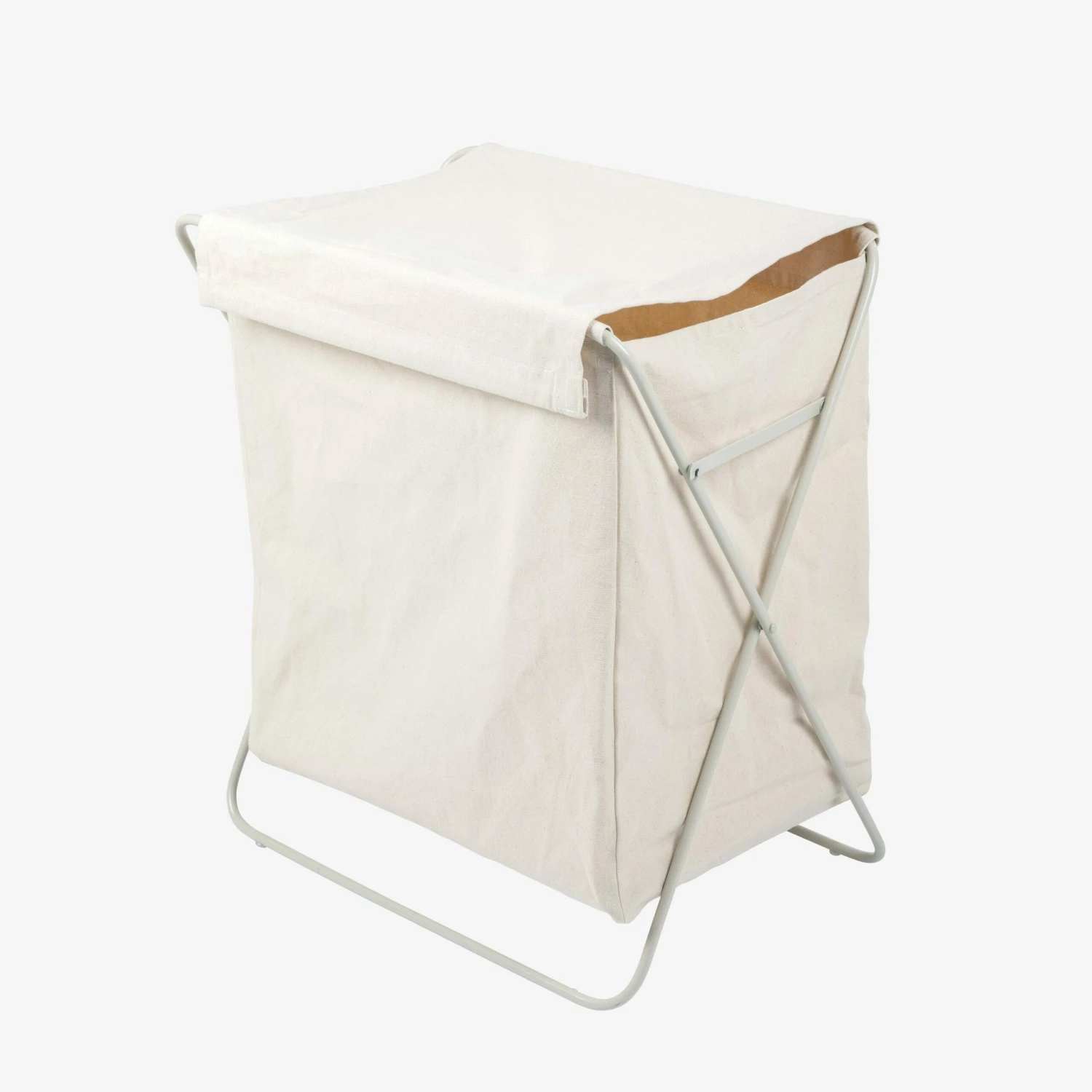 Wäschekorb Canvas/Metall Hellbeige 3 Wäschekorb Canvas/Metall Hellbeige