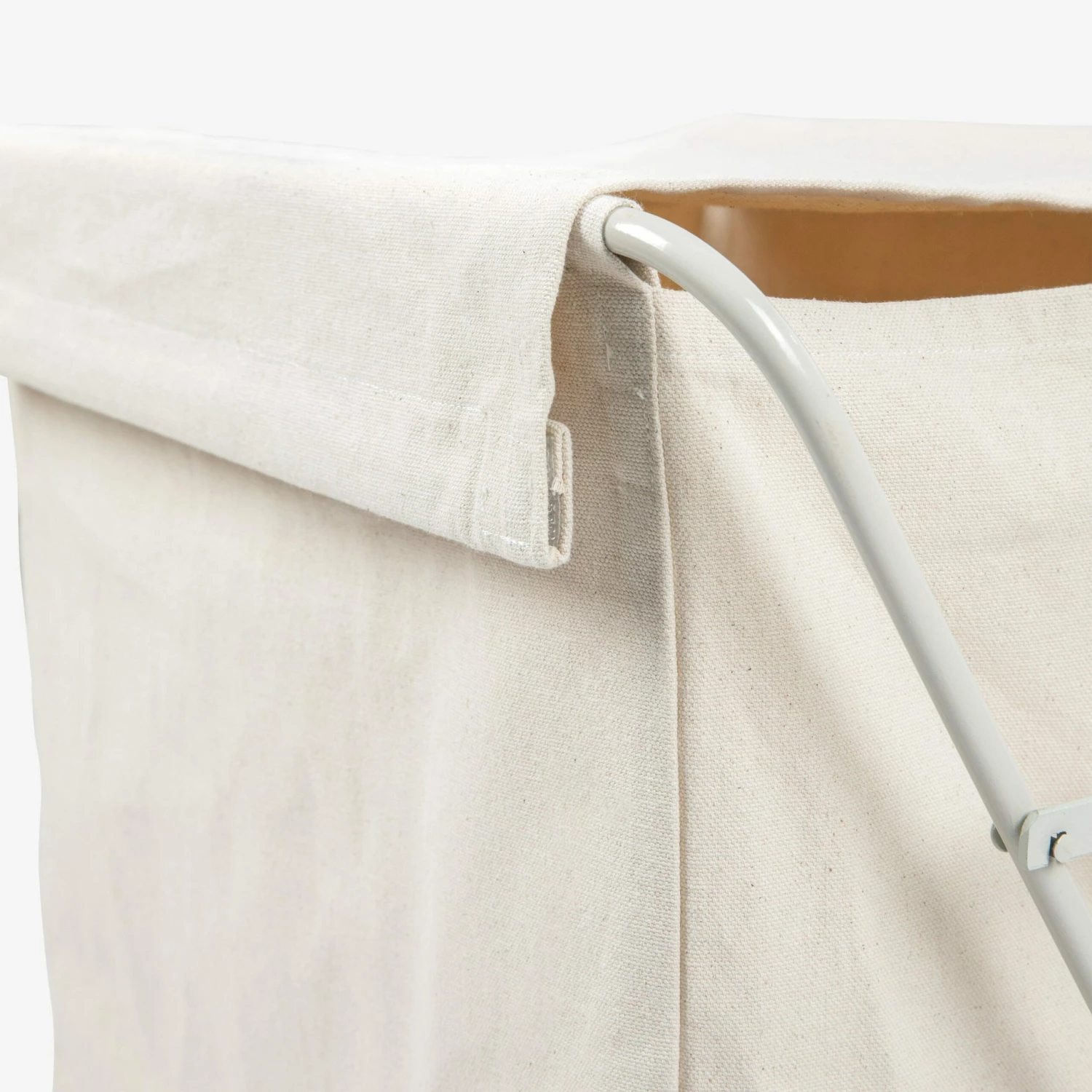 Wäschekorb Canvas/Metall Hellbeige 4 Wäschekorb Canvas/Metall Hellbeige – Bild 2