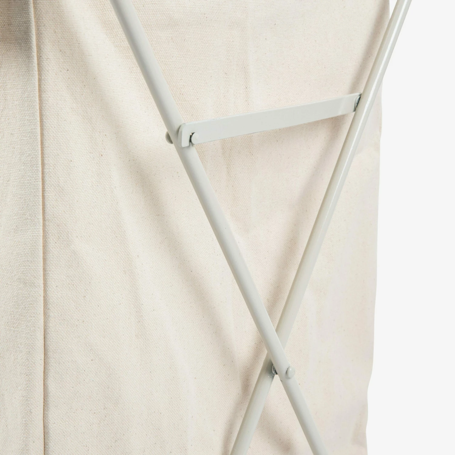 Wäschekorb Canvas/Metall Hellbeige 5 Wäschekorb Canvas/Metall Hellbeige – Bild 3