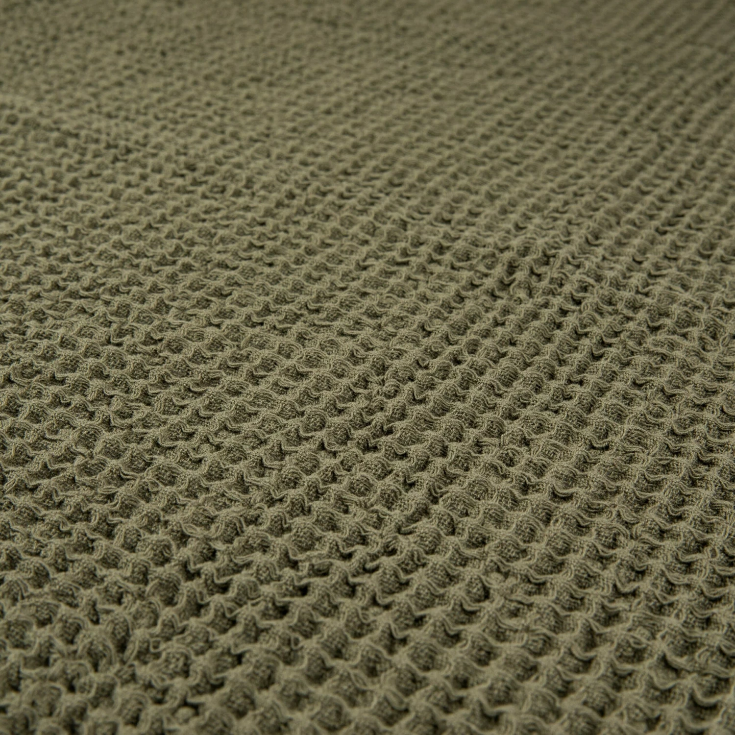 Handtuch Våffla 50 X 70 Dunkles Khaki-Grün 6 Handtuch Våffla 50 X 70 Dunkles Khaki-Grün – Bild 4