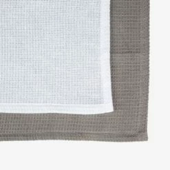 Küchenhandtuch Waffel 50x70cm 2er-Pack Grau/Weiß -GRANIT Verkäufe 402675 38734