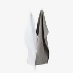 Küchenhandtuch Waffel 50x70cm 2er-Pack Grau/Weiß