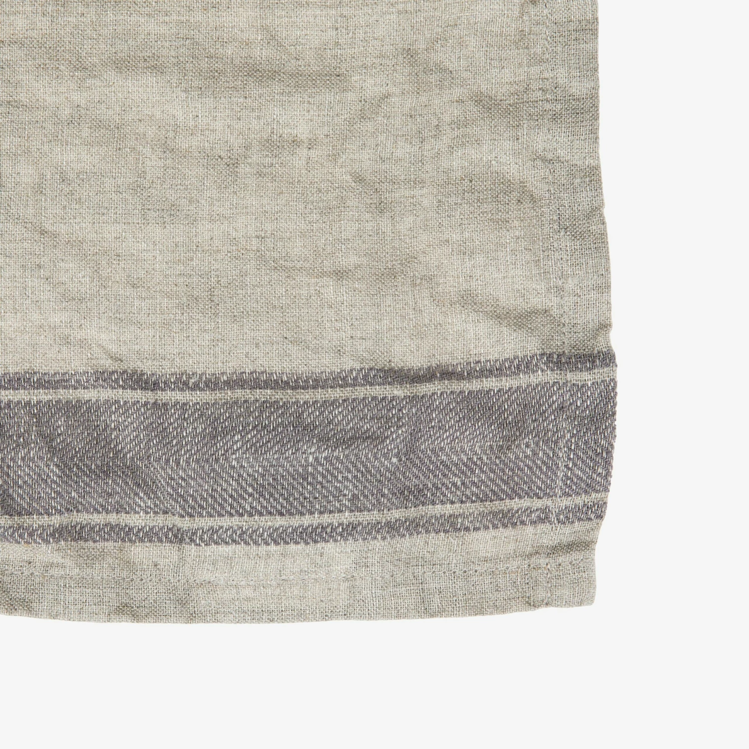 Küchentuch Leinen 50x70cm Natur/Grau 4 Küchentuch Leinen 50x70cm Natur/Grau – Bild 2
