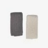 Geschirrtuch Gestrickt 2 Stück Grau/Hellbeige -GRANIT Verkäufe 402677 38742