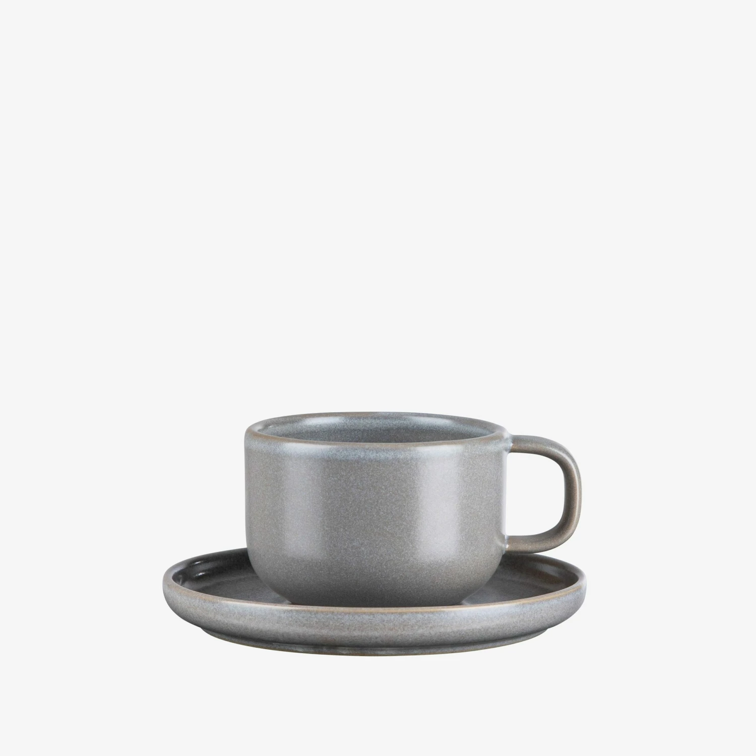 Tasse Mit Untertasse Bruno Steingut Grau 3 Tasse Mit Untertasse Bruno Steingut Grau