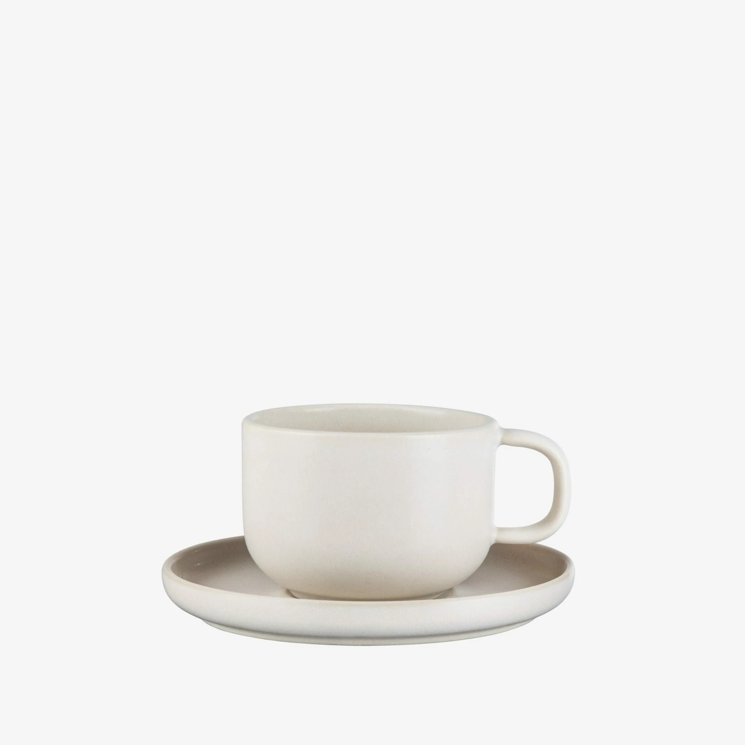 Tasse Mit Untertasse Bruno Steingut Creme Weiß 3 Tasse Mit Untertasse Bruno Steingut Creme Weiß